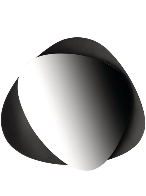 Colombina curved-corners mirror - 011 BLACK