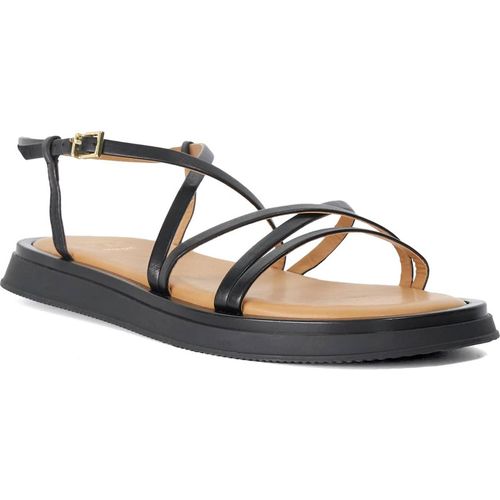 Dune London Womens Ladies Laia - Padded Sole Strappy Sandals - Black Leather