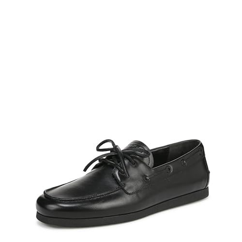 Vince Men Marin Men Boat Shoes Black Leather