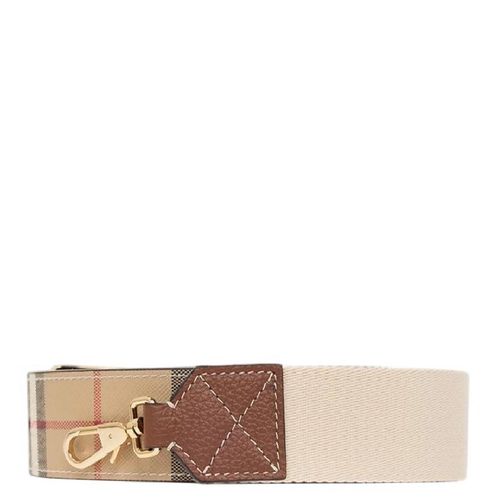Check Logo Panelled Bag Strap
