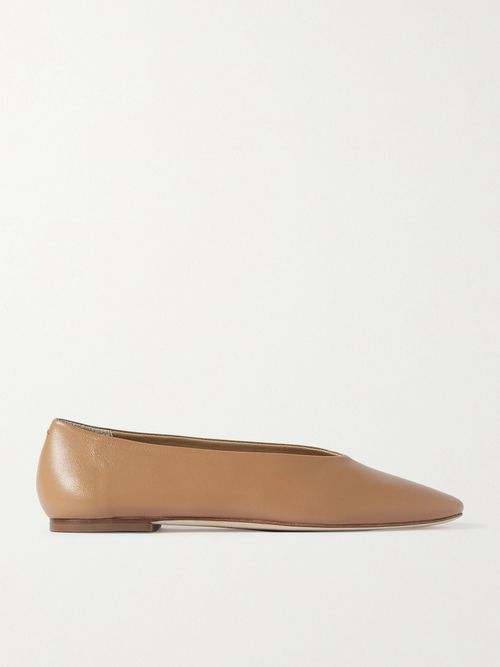 Kirsten Leather Ballet Flats - Neutrals