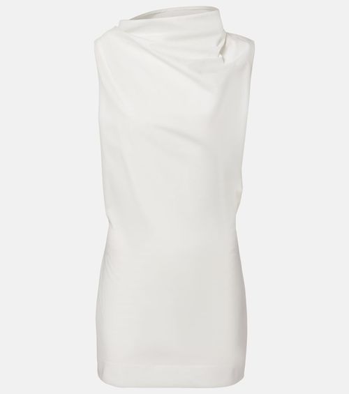 Astor draped cotton poplin minidress