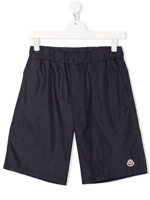 Logo-patch tech shorts - Blue