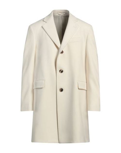 Man Coat White Size 42 Wool, Polyamide