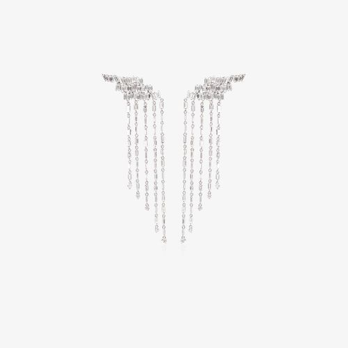 18K White Gold Fireworks Diamond Drop Earrings - Women's - 18kt White Gold/White Diamond