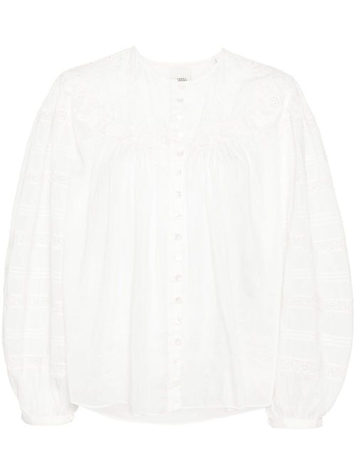 Gregoria cotton-silk blouse - White