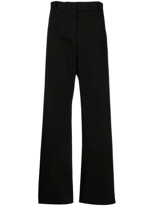 Wide-Leg Trousers — Black