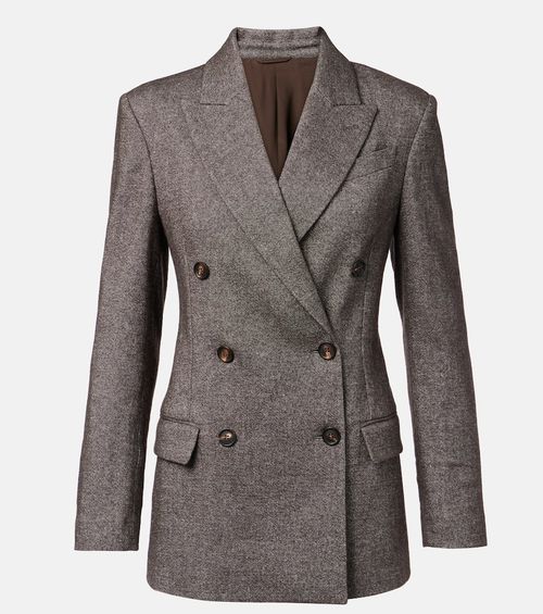 Wool and linen-blend blazer