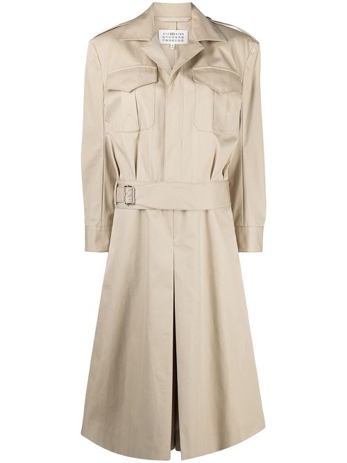 Cropped trench jumpsuit - Neutrals