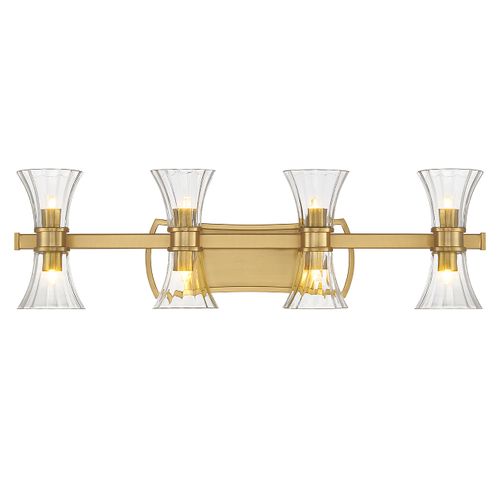 Warm Brass LED Bathroom Vanity from the Bennington Collection