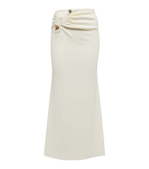 Distort cutout high-waisted midi skirt