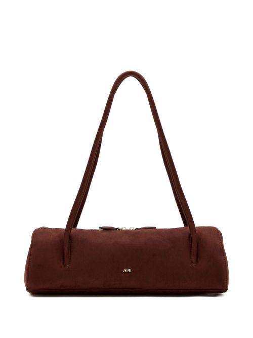 Suede shoulder bag - Brown