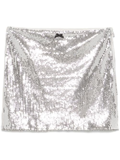 Sequinned mini skirt - Silver
