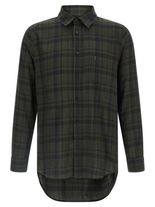 Checkered Cotton Shirt — Green