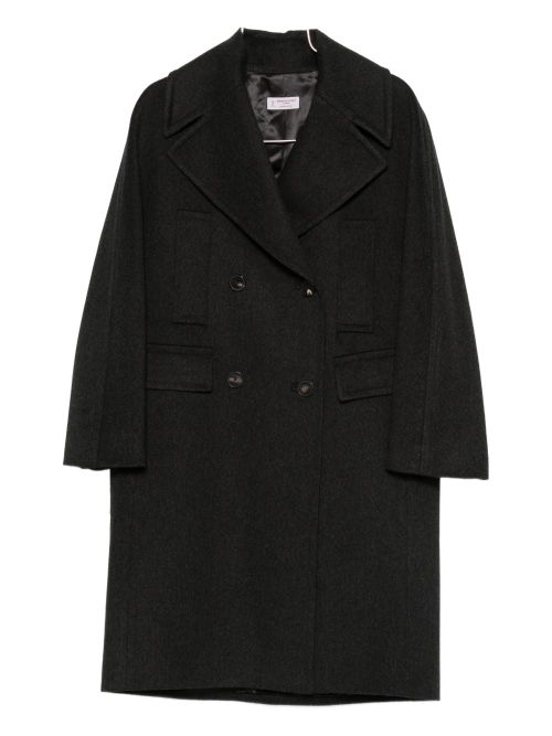 Wool double-breasted coat
