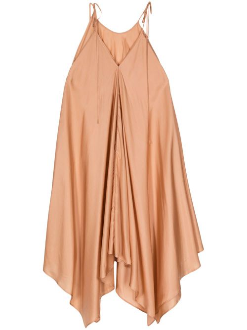 Asymmetric silk dress - Pink