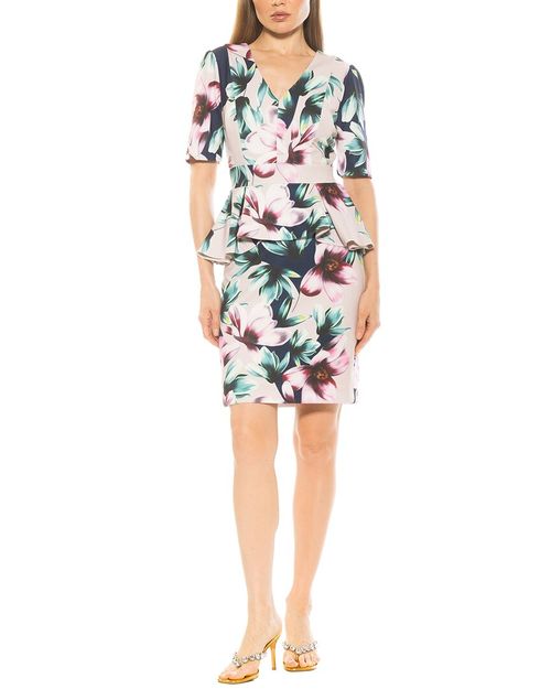 Atlas V-Neck Midi Sheath Dress