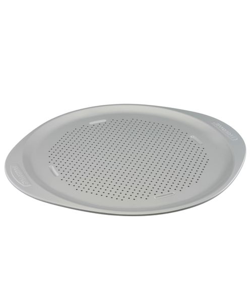 GoldenBake Nonstick Perforated Pizza Pan, 15.5-Inch, Light Gray - Light Gray