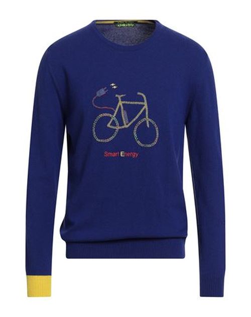 Man Sweater Bright blue Size 42 Wool, Viscose, Polyamide, Cashmere