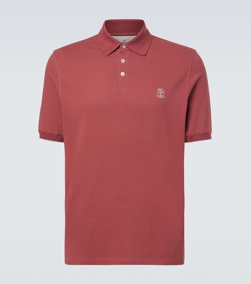 Logo cotton piqué polo shirt