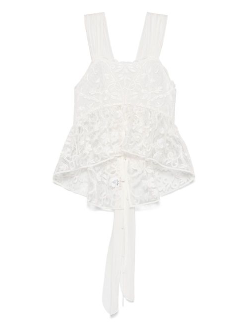MAURIZIO MYKONOS lace blouse - White