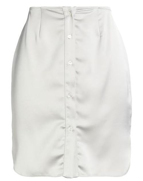 Woman Mini skirt Grey Size S Polyester