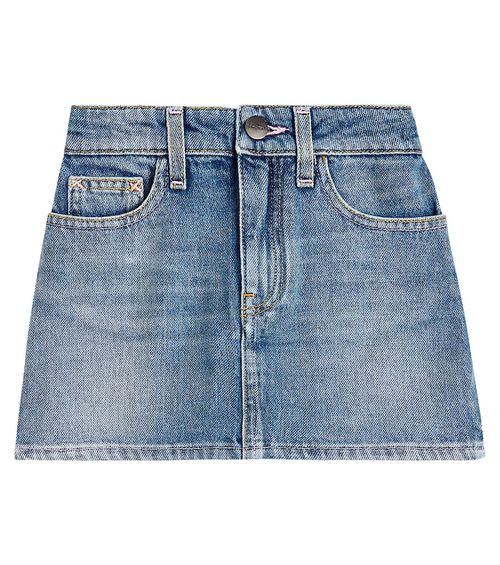 Logo denim skirt