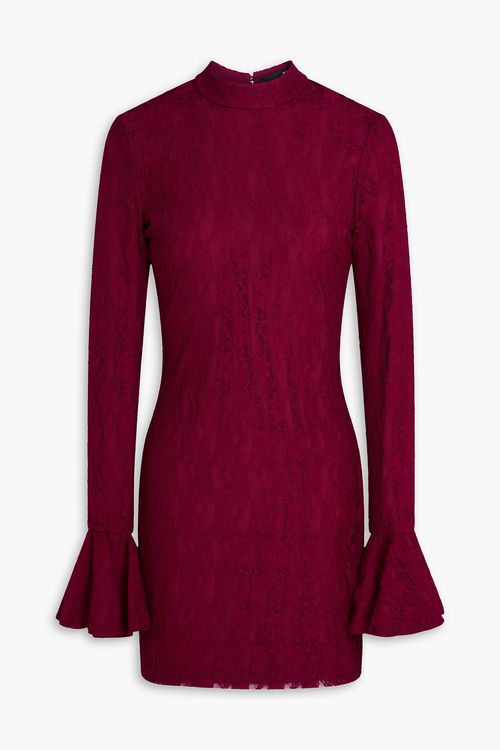 Lace mini dress - Burgundy - DE 38