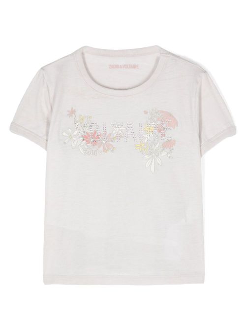 Alister floral-print T-shirt - Grey