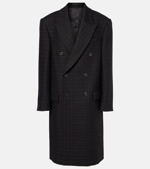 Wardrobe. NYC Oversized checked virgin wool coat
