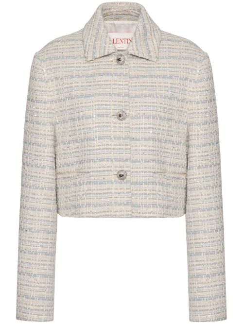 Cropped tweed jacket - Neutrals