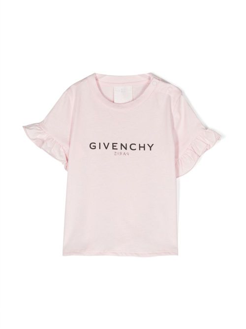 Logo-print short-sleeved T-shirt - Pink