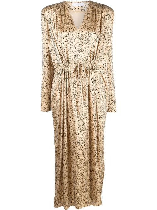 Floral-print tie-fastening maxi dress - Neutrals