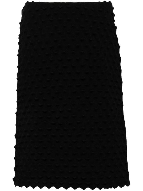 H-shaped mid length skirt - Black