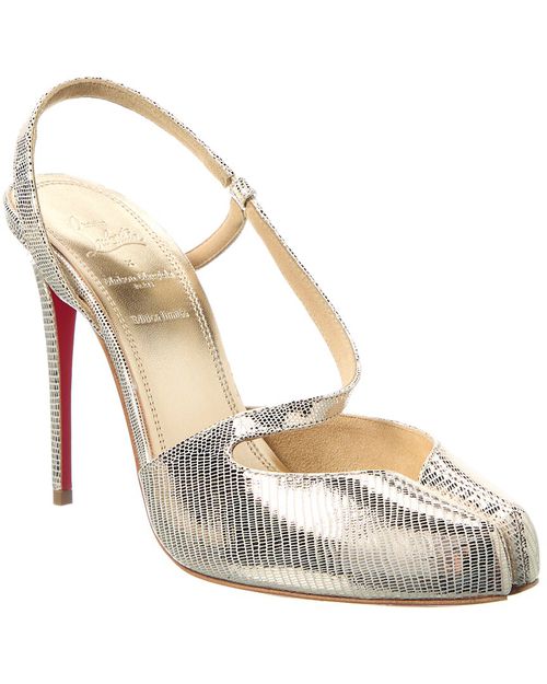 Christian Louboutin X Maison Margiela Loubiella 100 Leather Slingback Pump