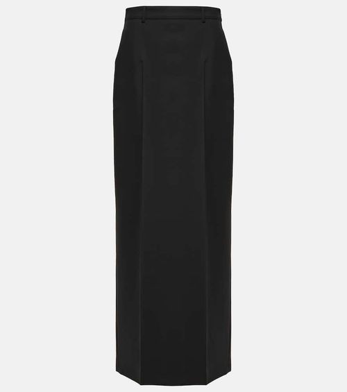 Wool-blend maxi skirt