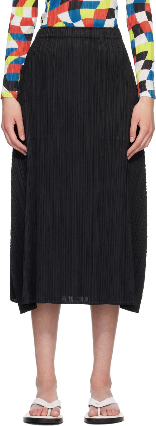 Black Monthly Colors October Maxi Skirt
