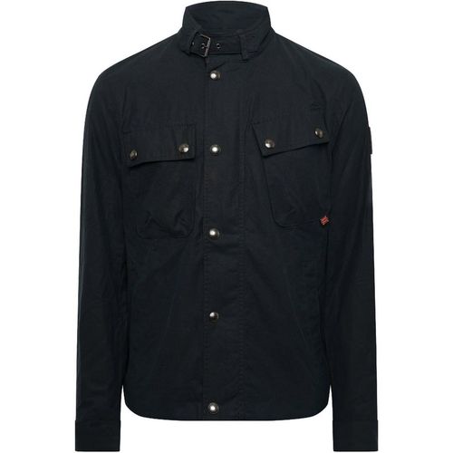 Belstaff Mens Beat Waxed Jacket in Deep Navy - Blue