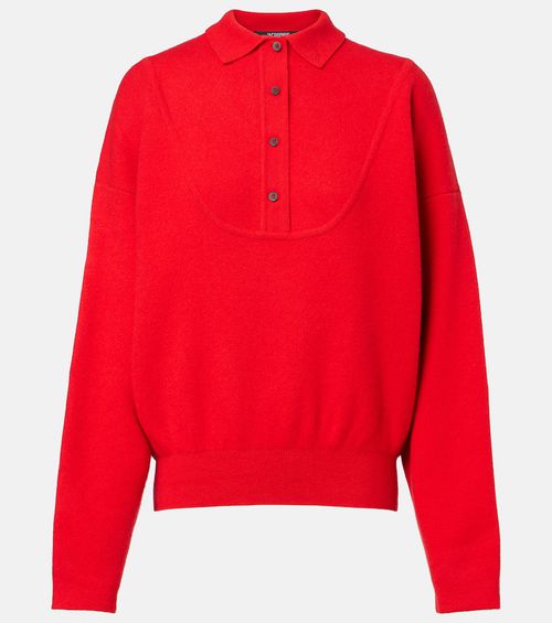 Balloon wool and cashmere polo sweater