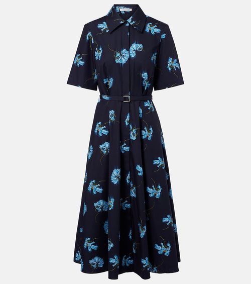 Floral cotton shirt dress