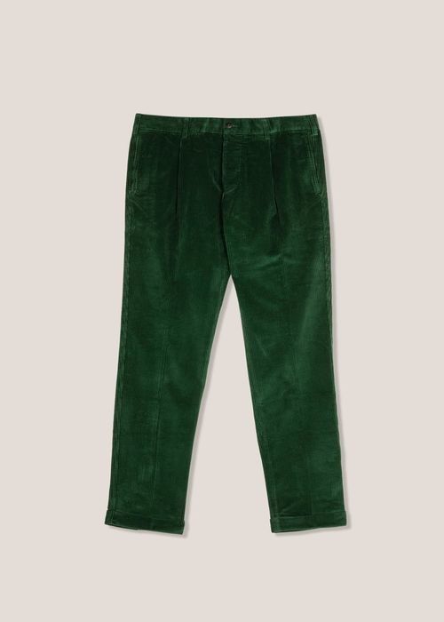 Aantioco Single Pleatd Cotton Corduroy Trousers