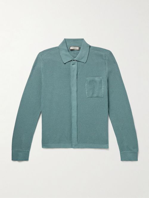 Men - Waffle-Knit Cotton Cardigan