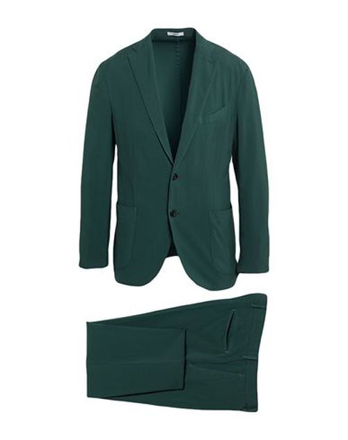 Man Suit Dark green Size 40 Virgin Wool