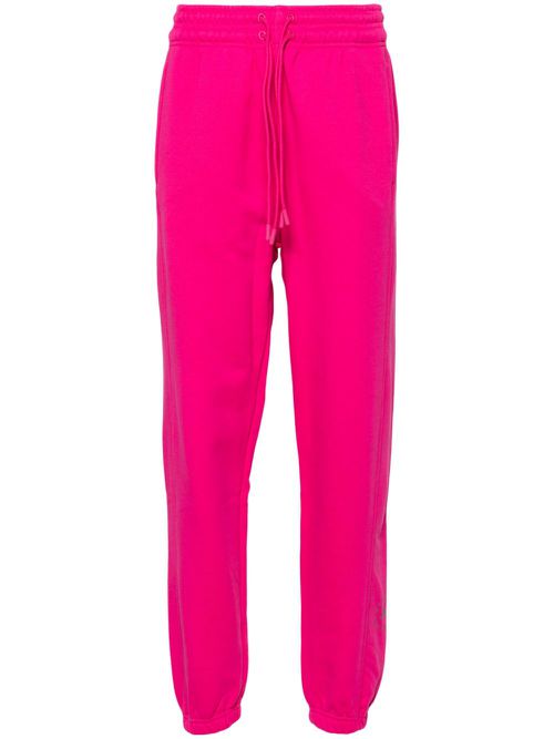 Tapered-leg cotton track pants - Pink