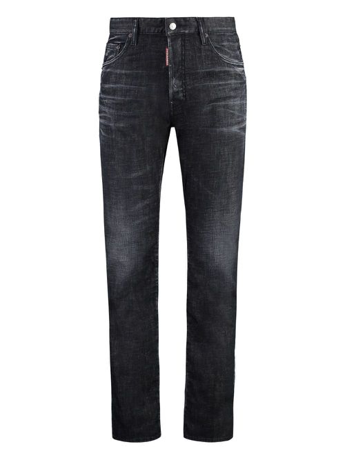 Cotton slim jeans - Black