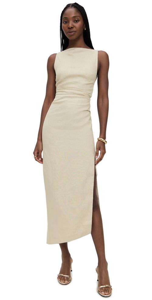 Raquel Midi Dress Wheat