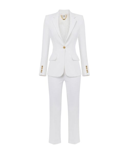 Single-breasted trouser suit