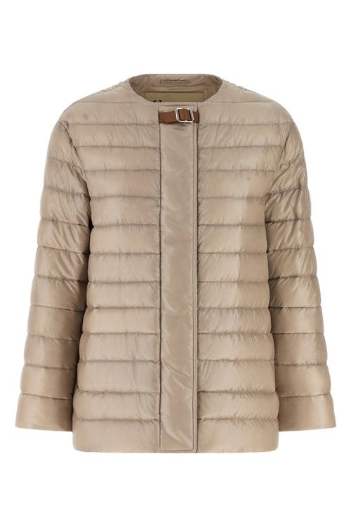 Leather Strap Down Jacket