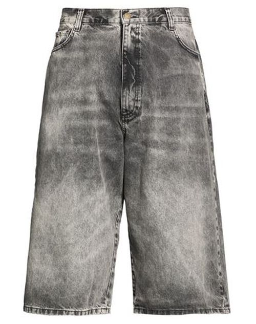 Man Denim shorts Black Size 36 Cotton