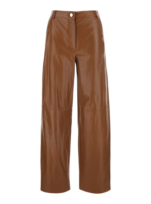 Leather Trousers — Beige